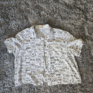 Love Notes White and Black Patterned Shirt